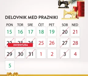Delovnik med prazniki v letu 2025