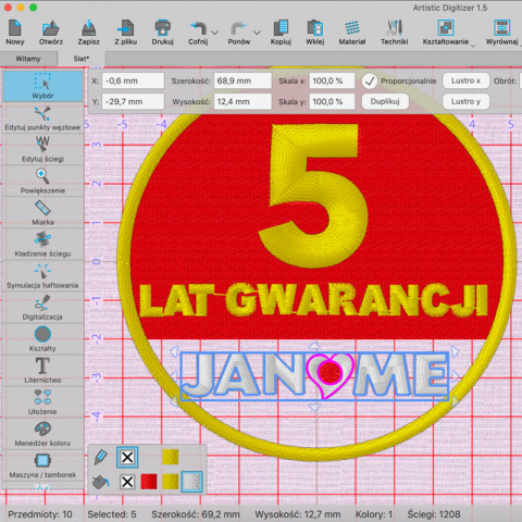 JANOME ARTISTIC DIGITIZER