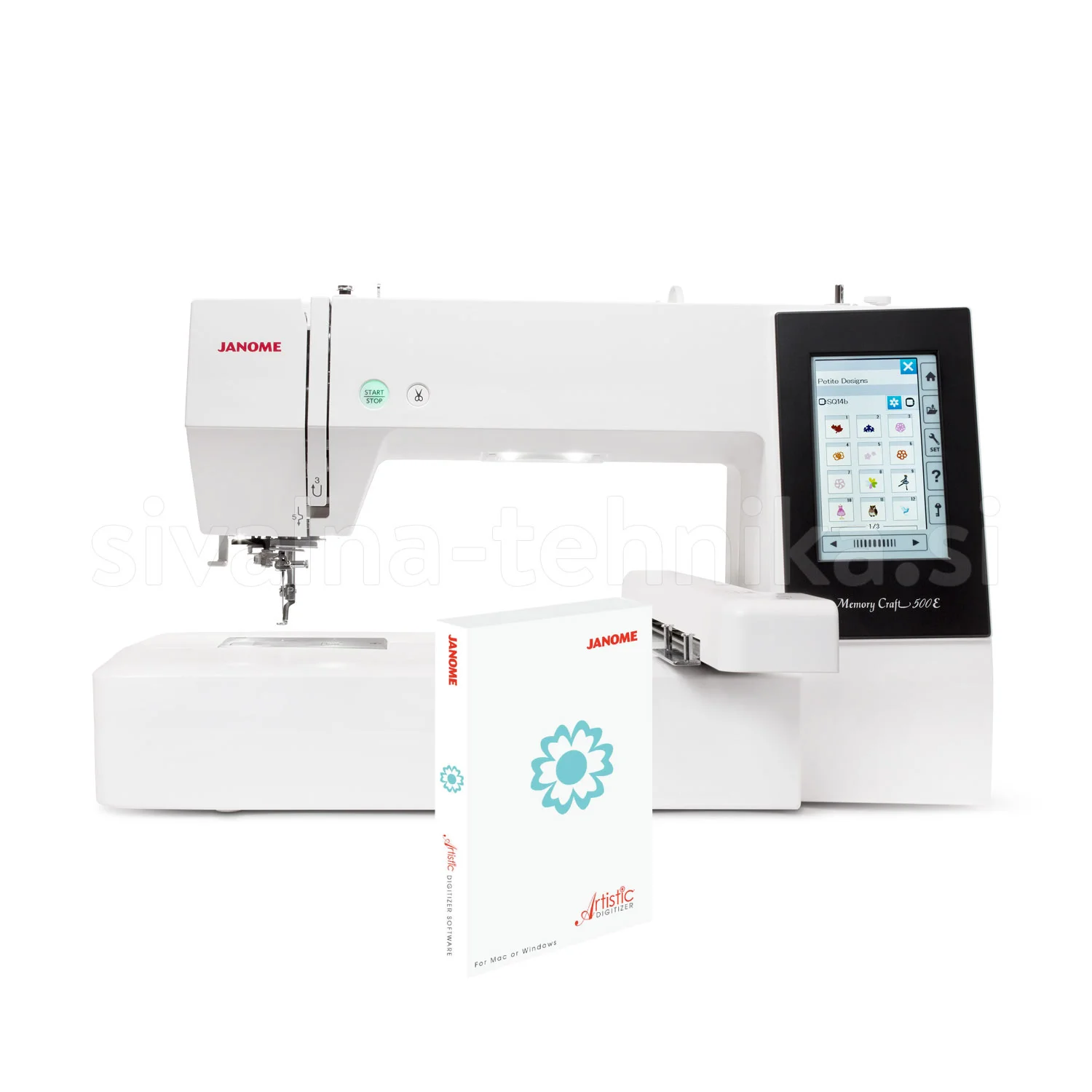 JANOME MEMORY CRAFT 500E ARTISTIC SET